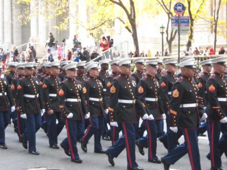 Marines on parade, Veterans Day, 2011, NYC.