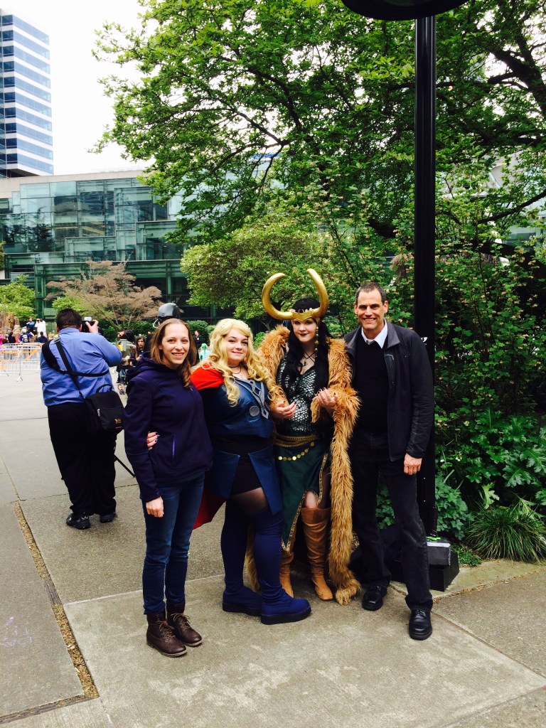 Fellow ACLA attendee and US Army major and Iraq veteran Deborah Dailey and me at Emerald City ComicCon, 2015.