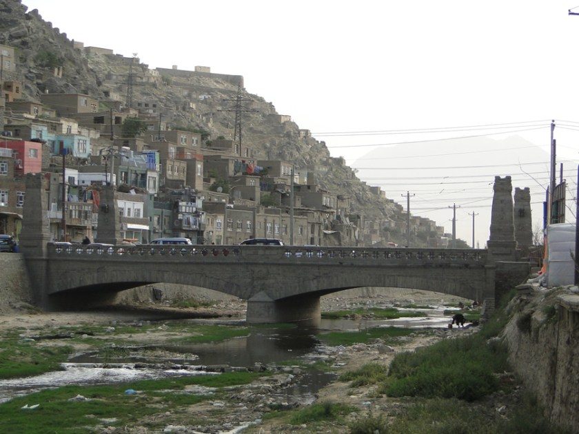 A photo of a Kabul bridge, by Roya, from the AWWP website.